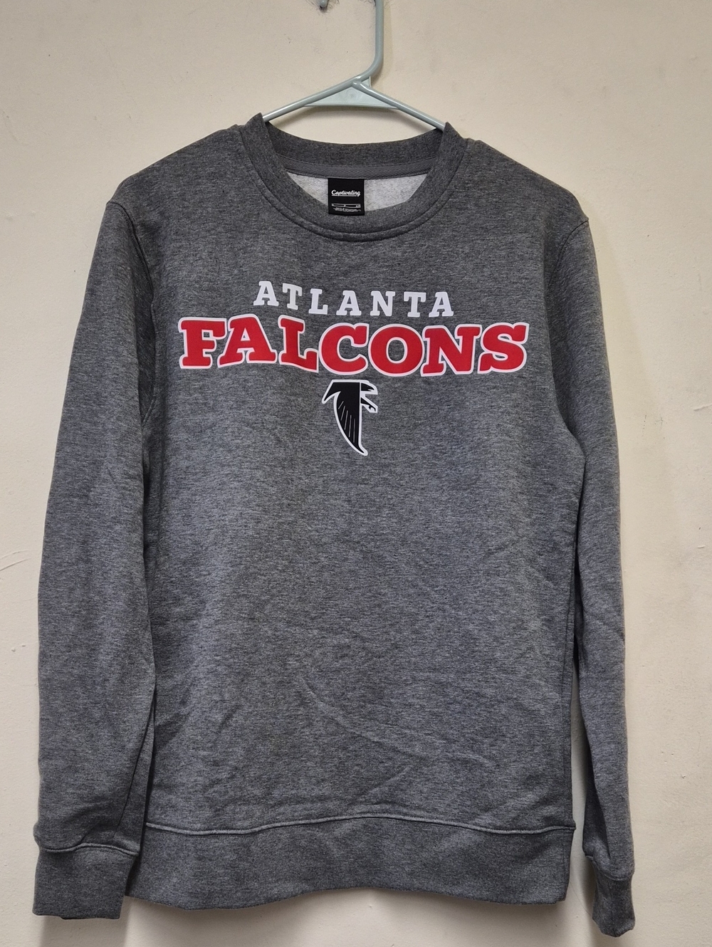 Men's Gray Atlanta Falcons Crewneck Sweatshirt Size S